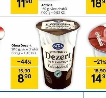Tesco Olma dezert nabídka