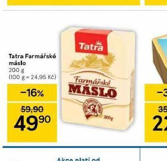 Tesco Tatra farmářské máslo nabídka