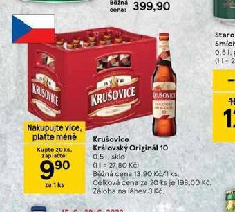 Tesco Pivo krušovice 10 nabídka