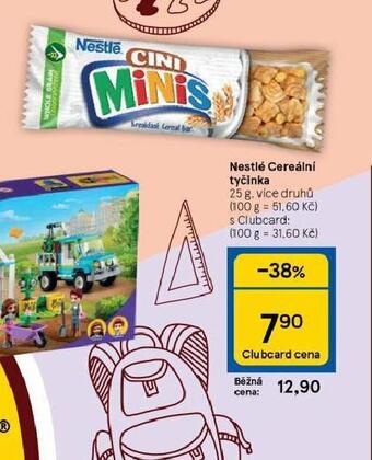 Tesco Nestlé cereální tyčinky nabídka