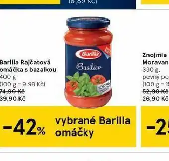 Tesco Barilla rajčatová omáčka s bazalkou nabídka