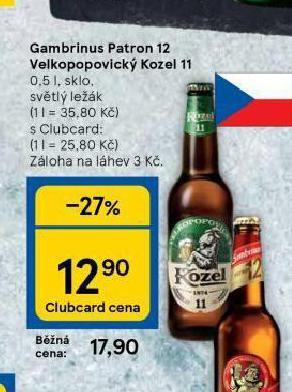 Tesco Pivo velkopopovický kozel 11 nabídka
