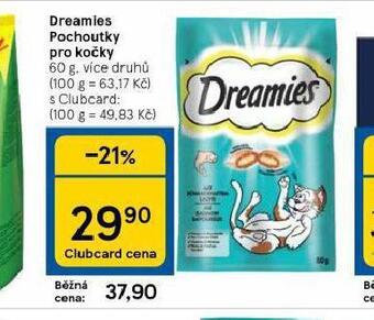 Tesco Dreamies pochoutky pro kočky nabídka
