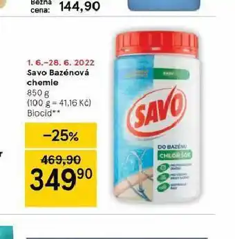 Tesco Savo bazénová chemie nabídka
