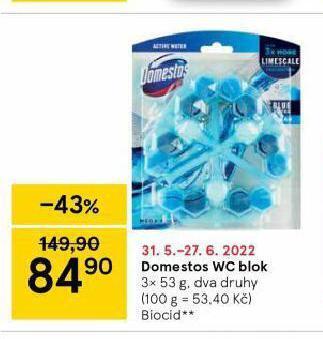 Tesco Domestos wc blok nabídka