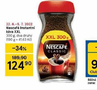 Tesco Nescafé instantní káva xxl nabídka