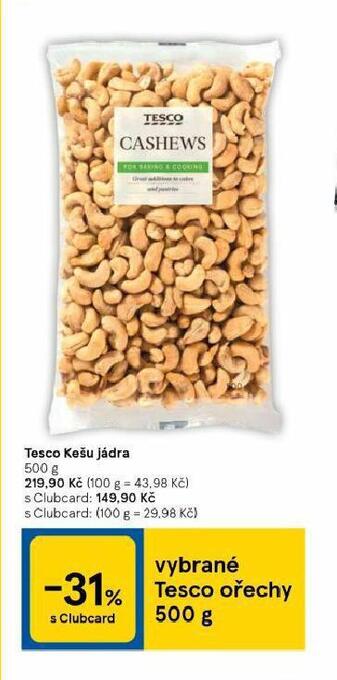 Tesco Tesco kešu jádra nabídka