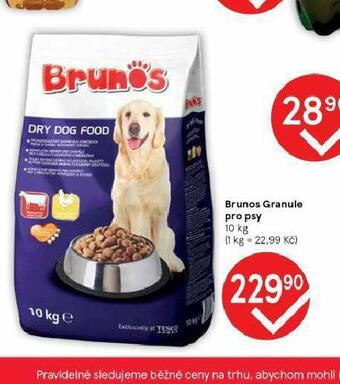 Tesco Brunos granule pro psy nabídka
