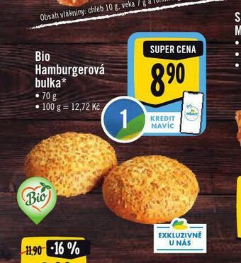 Jip Bio hamburgerová bulka nabídka