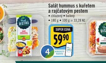 Jip Salát hummus s kuřetem a rajčatovým pestem nabídka