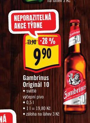 Jip Pivo gambrinus nabídka