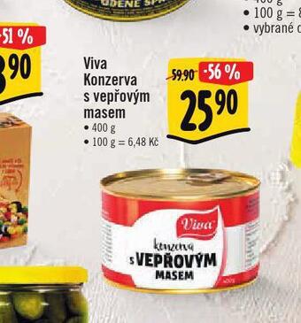 Jip Viva konzerva s vepřovým masem nabídka