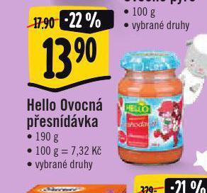 Jip Hello ovocná přesnídávka nabídka