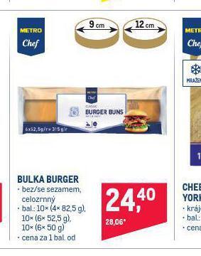 Makro Bulka burger nabídka