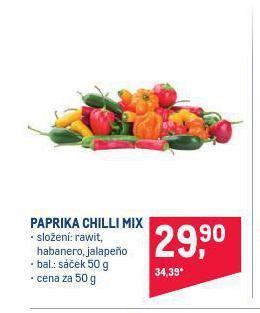 Makro Paprika chilli mix nabídka