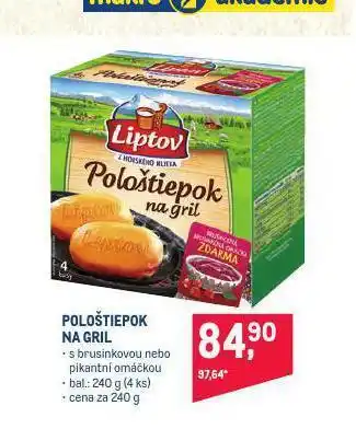 Makro Pološtiepok na gril sýr nabídka