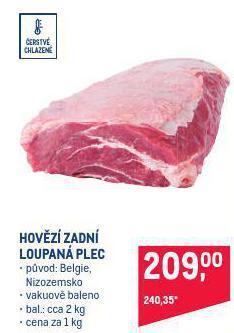 Makro Hovězí zadní loupaná plec nabídka
