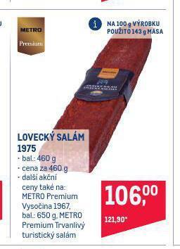 Makro Lovecký salám nabídka