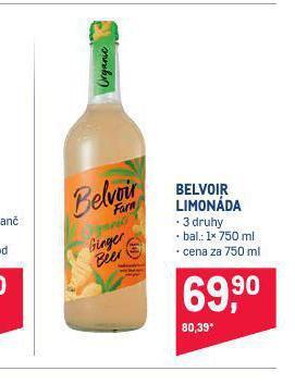 Makro Belvoir limonáda nabídka