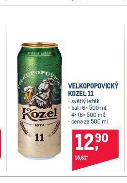 Makro Pivo velkopopovický kozel nabídka