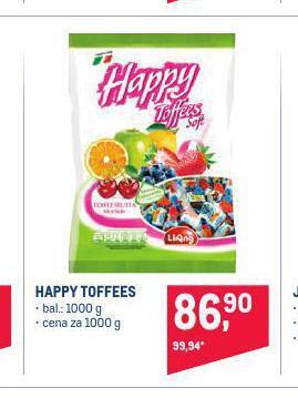Makro Happy toffees nabídka