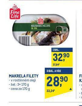 Makro Makrela filety nabídka