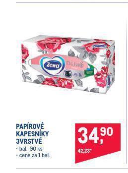 Makro Zewa papírové kapesníky nabídka