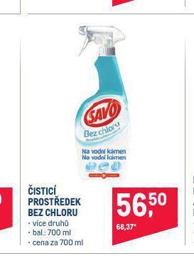 Makro Savo čisticí prostředek bez chloru nabídka
