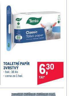 Makro Tento toaletní papír nabídka
