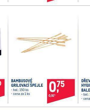 Makro Bambusové grilovací špejle nabídka