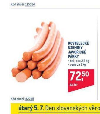 Makro Javořické párky nabídka
