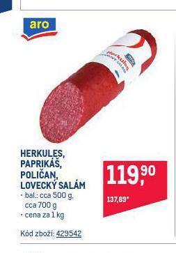 Makro Lovecký salám nabídka