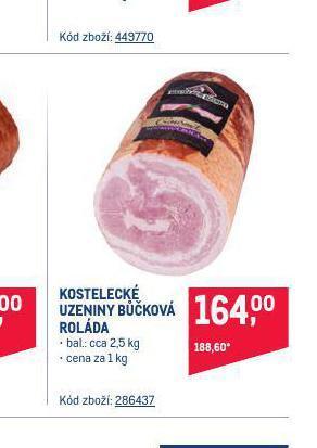 Makro Kostelecké uzeniny nabídka