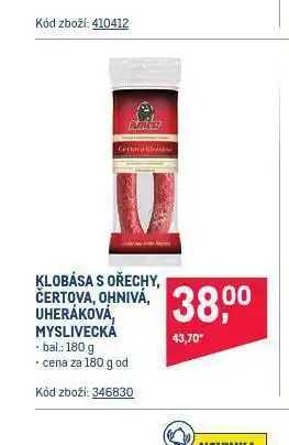 Makro Klobása kmotr nabídka