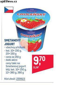 Makro Smetanový jogurt nabídka