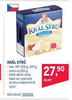Makro Král sýrů nabídka