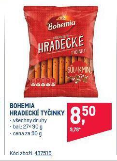 Makro Bohemia hradecké tyčinky nabídka