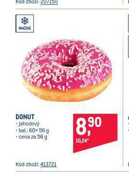 Makro Donut nabídka