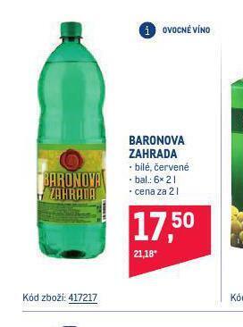 Makro Baronova zahrada nabídka