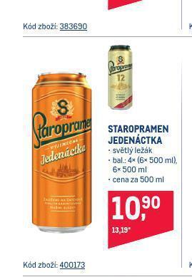 Makro Pivo staropramen nabídka
