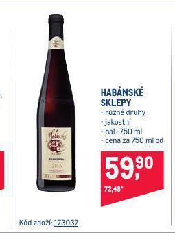 Makro Habánské sklepy nabídka