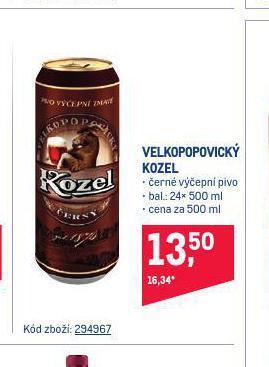Makro Pivo velkopopovický kozel nabídka