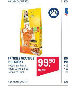 Makro Friskies granule pro kočky nabídka