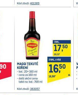 Makro Maggi tekuté koření nabídka