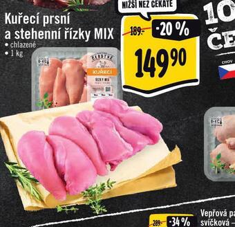 Albert Kuřecí prsní a stehenní řízky mix nabídka