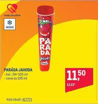 Makro Paráda jahoda zmrzlina nabídka