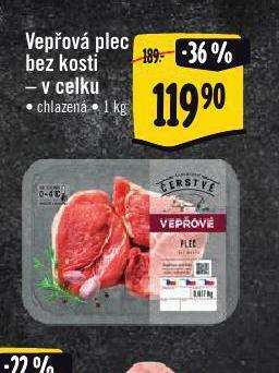 Albert Vepřová plec bez kosti nabídka