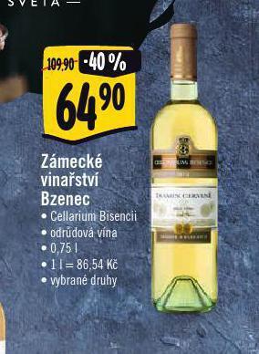 Albert Zámecké vinařství bzenec nabídka