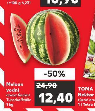 Kaufland Meloun vodní nabídka