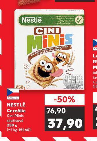 Kaufland Nestlé cereálie nabídka